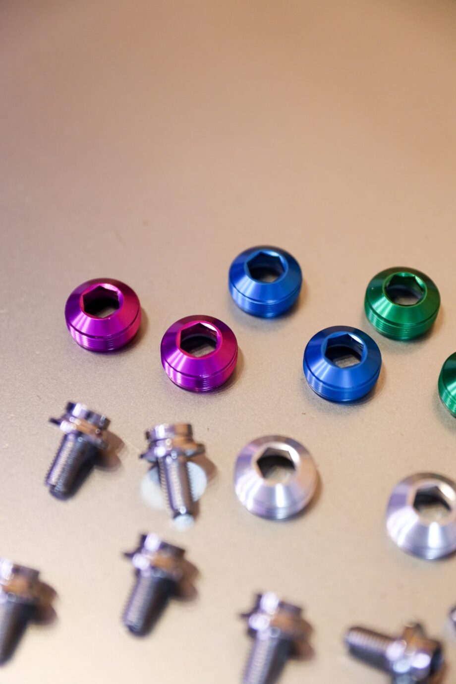 Alloy cup crank bolts